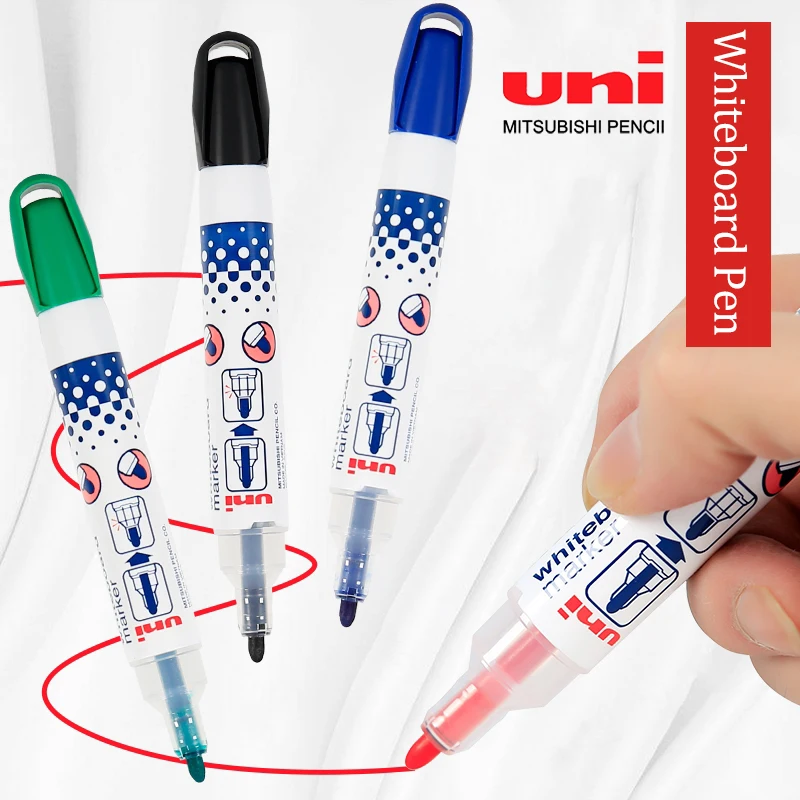 

UNI Whiteboard Pen PWB-202 Color Water-based Erasable Round Large Capacity Whiteboard Marker Teacher Stationery Supplies Markers