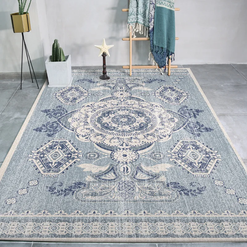 

Bohemian Retro Color Geometric Ethnic Style Living Room Bedroom Kitchen Bedside Carpet Floor Mat Customization