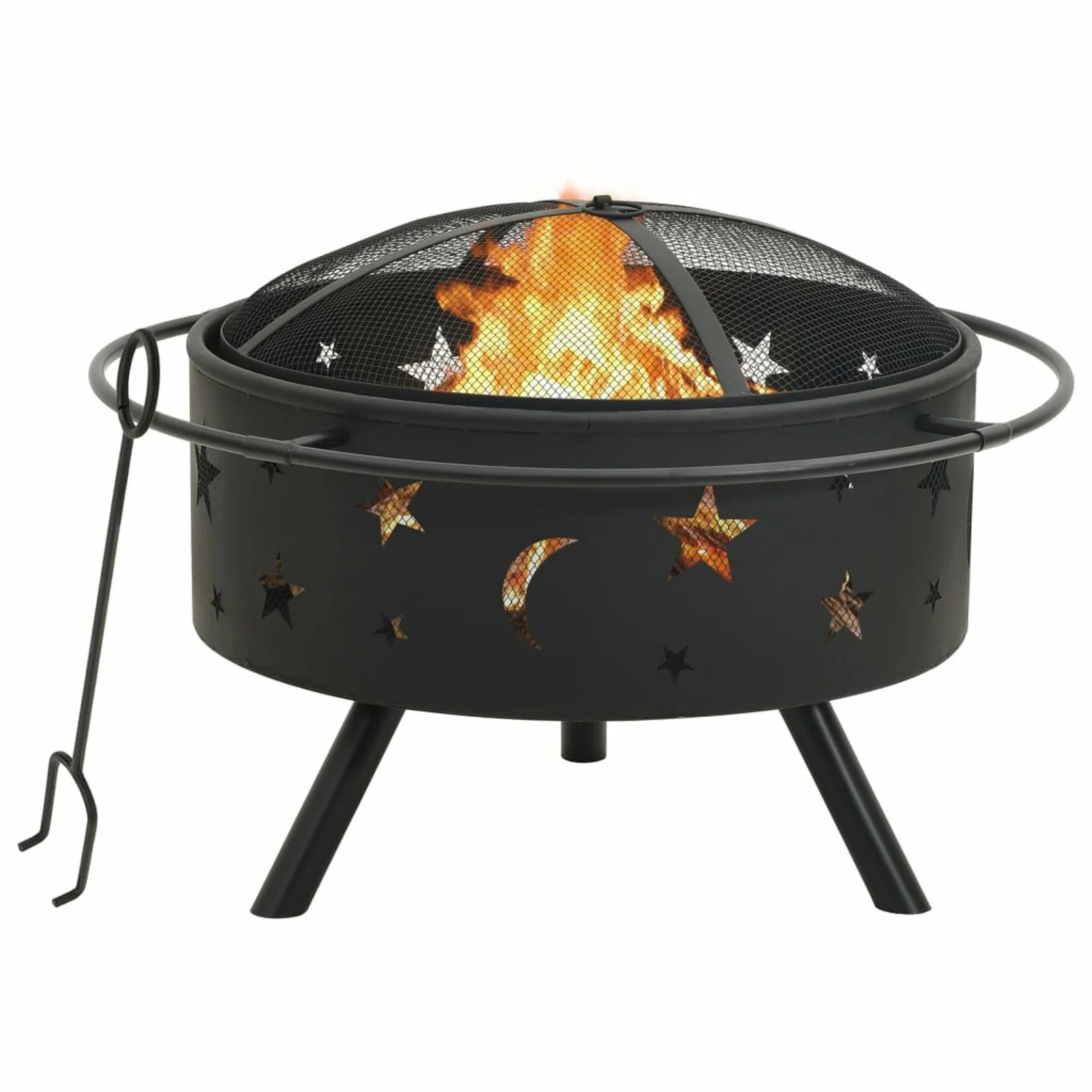 

Fire Pit with Poker 29.9XXL Steel"