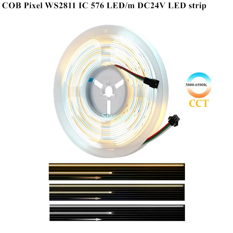 

Stareyes COB SPI Светодиодная лента теплый белый 5 м 24 В