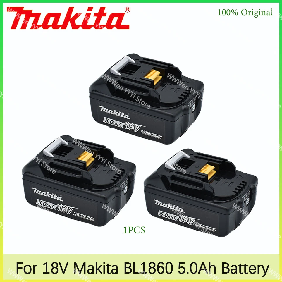 

18V 5.0Ah Makita Original With LED lithium ion replacement LXT BL1860B BL1860 BL1850 Makita rechargeable power tool battery 5000