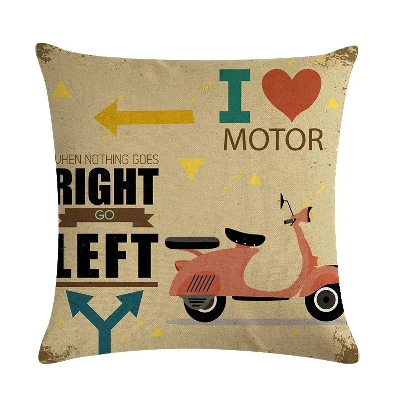 Наволочка с рисунком электромобиля декоративная наволочка для дивана