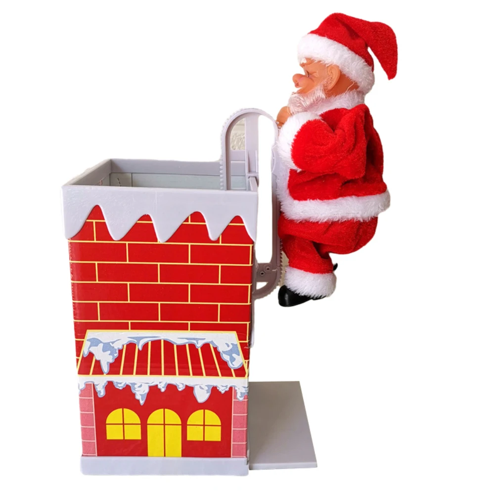

Christmas Electric Santa Claus Climbing Ladder Plush Doll Creative Music Xmas Decor Kid Toy Gift Christmas Birthday Gifts Toy