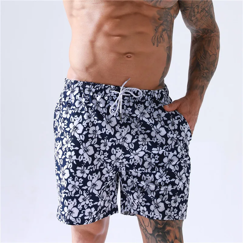 

2022 Summer Men Beach Short Swimwear Swimming Trunks Quick Dry Surf Board Shorts Mens Swimsuits Bathing Suit Maillot De Bain