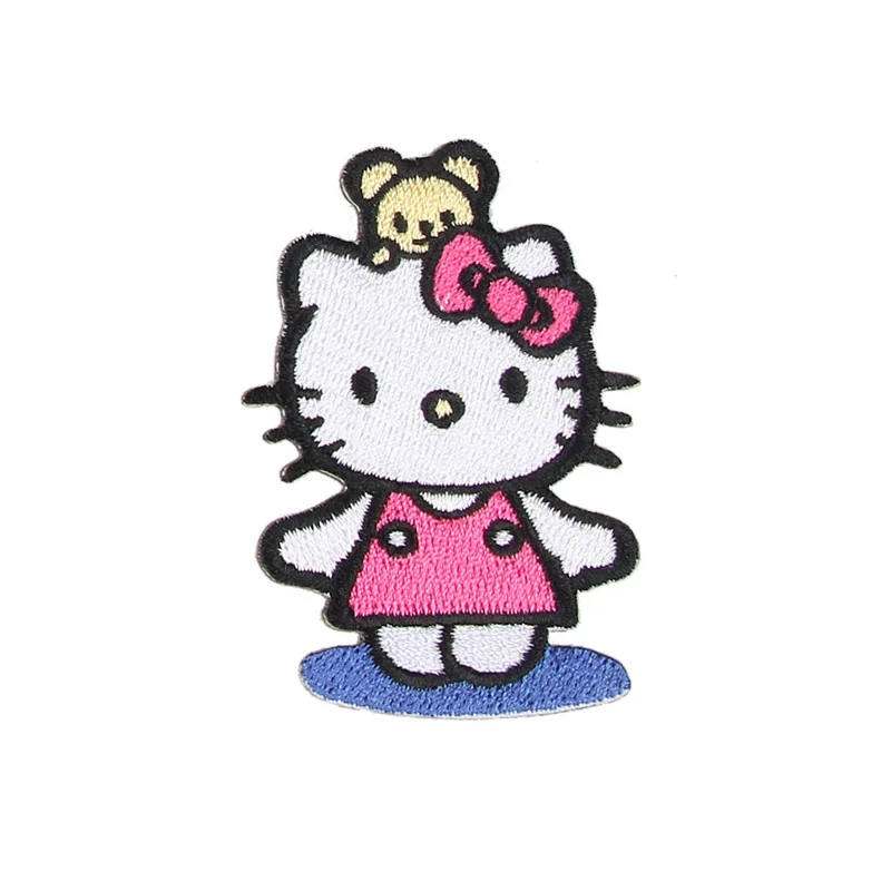Hello Kitty Sanrio самоклеящаяся тканевая нашивка с вышивкой для девочек размер