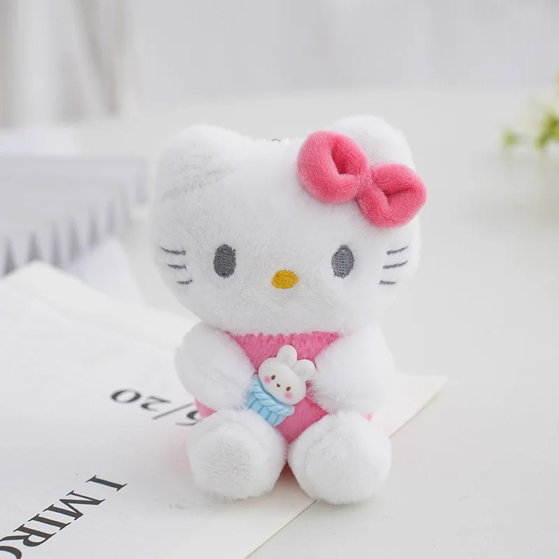 12 см милый брелок Hello Kitty Sanrio несколько цветов плюшки школьная сумка подвеска