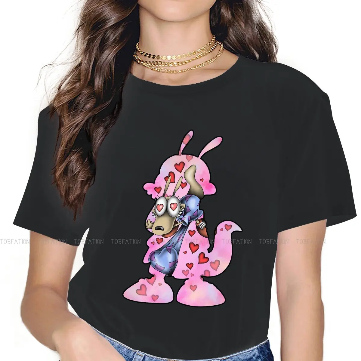 

Sweet Hug Women Clothes Rockos Modern Life Oversized T-shirt Kawaii Vintage Female Blusas