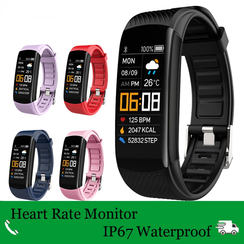 

0.96 Inch Smart Bracelet Blood Pressure Heart Rate Fitness Tracker Bracelet Smart Watch WhatsApp Reminder Smart Band Men Women