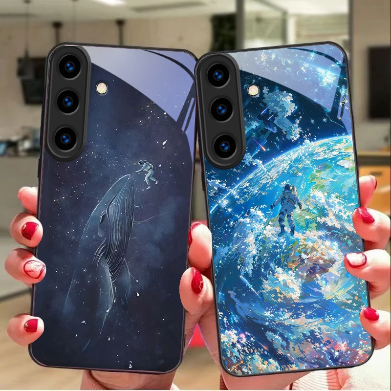Фото Чехол для телефона Deep Universe Riding из стекла для Samsung S26, S25, S8, S9, S10, S20 Ultra, S21 Pro, S22 Plus, S23 FE, S24 Ultra, S25 Edge, S25 Ultra №4