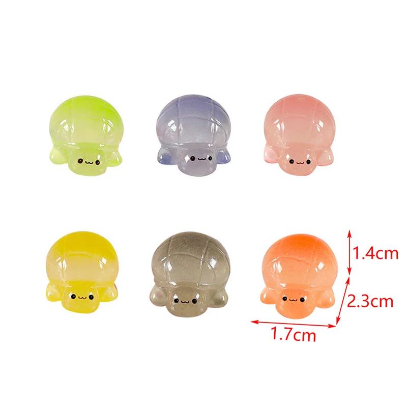 1 шт. разноцветная светящаяся Мини-черепаха микро-Ландшафтная фигурка орнамент