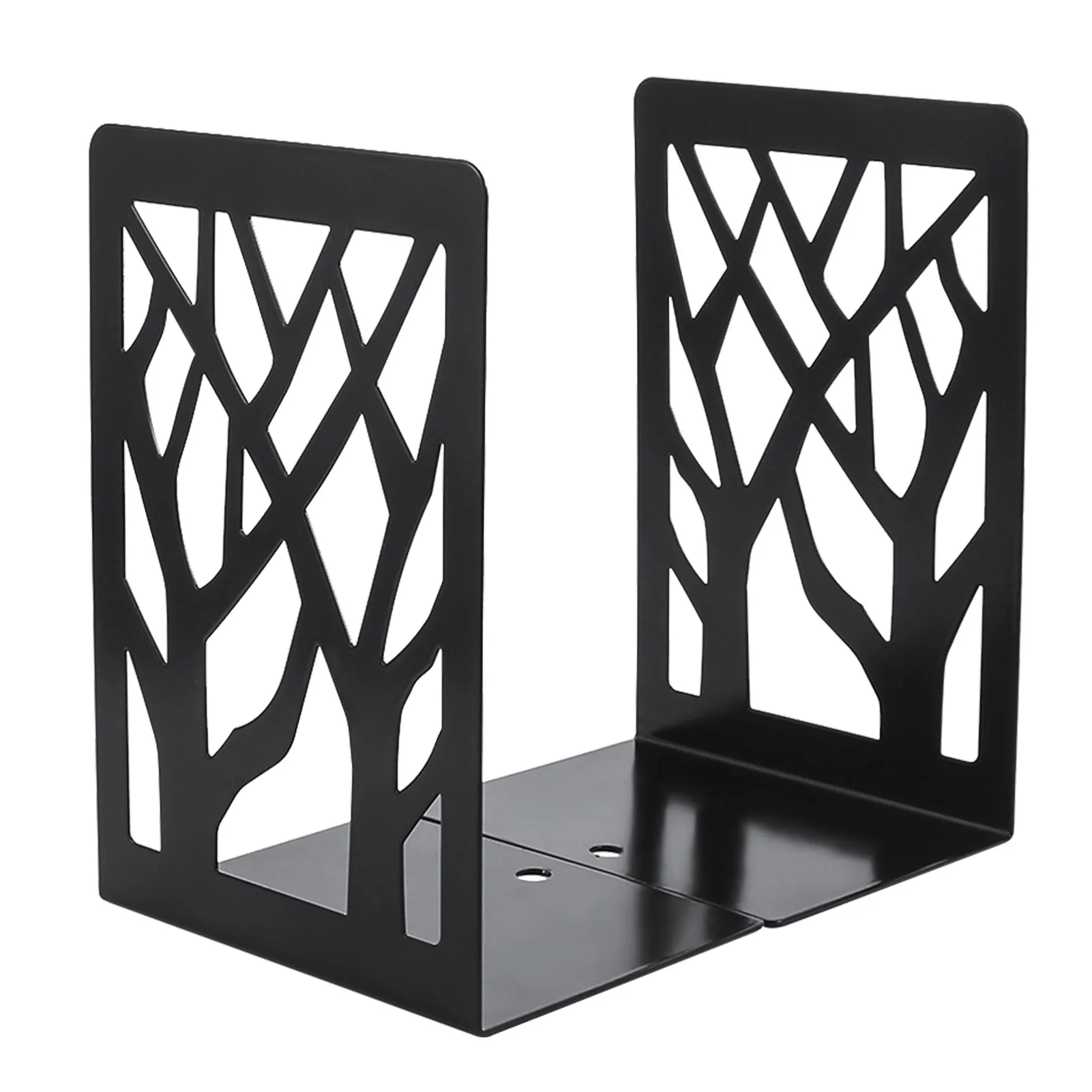 

1pair Home Decor Desk Organizer Students Removable Portable Book Ends Out Stationery Tree Shadow Iron Storage School