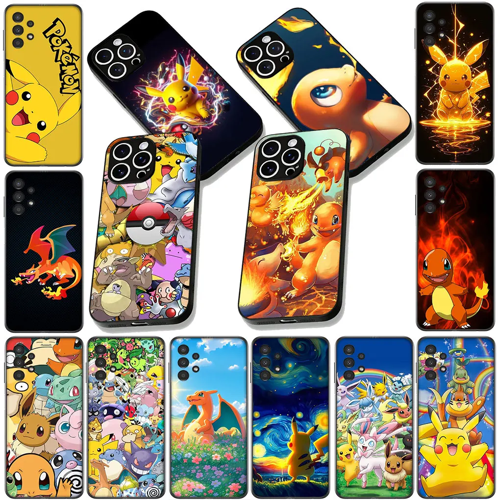 Фото Чехол для телефона Charmander P-Pokemons GO P-Pikachus для Samsung Galaxy S25 S24 S23 FE Plus Ultra S7 Edge A16 A15 A25 5G №3