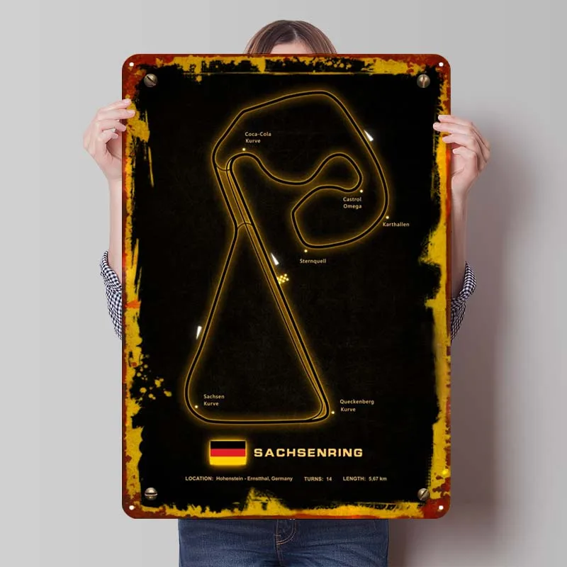 Металлическая вывеска Sachsenring