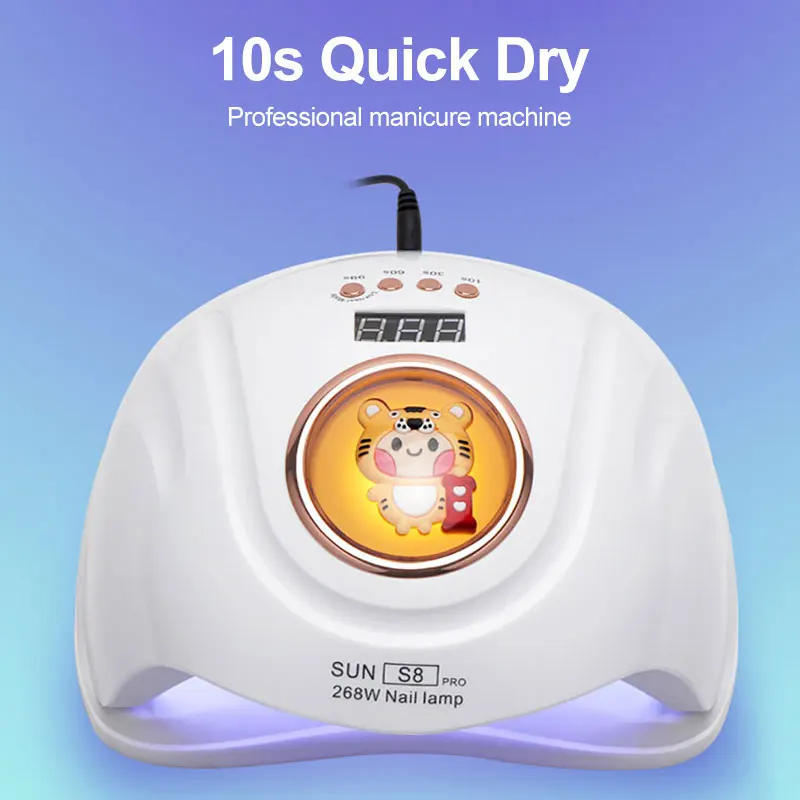 

Nail Lamp 265W High Power 57LED Beads UV For Drying Poly Nail Gel Polish Dryer Fast Glue With HD Display time Nail Art Tool