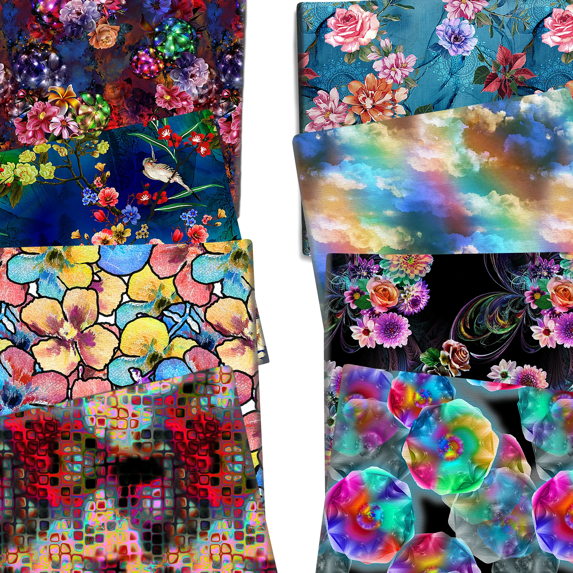 Ткань из полиэстера и хлопка для купальников 50*145 см