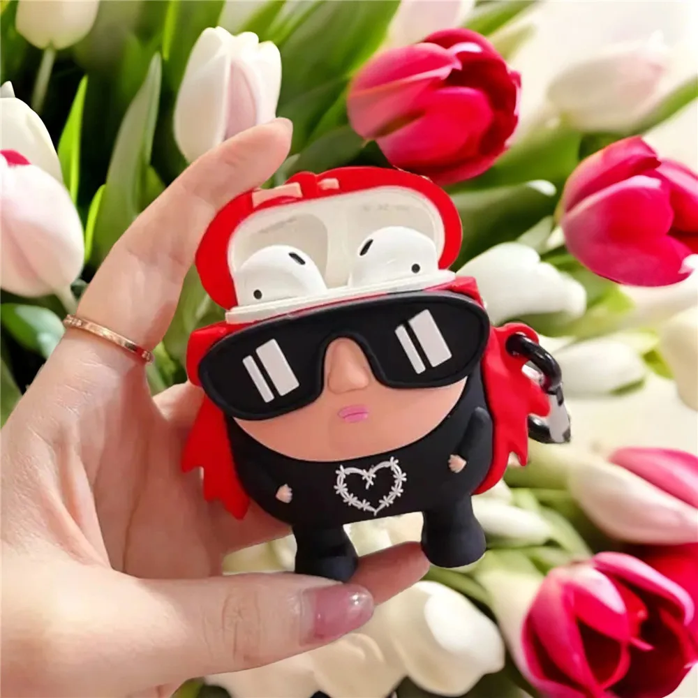 

US Pop Singer Karol G Cartoon Silicone Case For Airpods 1 2 3 For Airpods Pro 2 Wireless Bluetooth Earphone Cover With Pendant