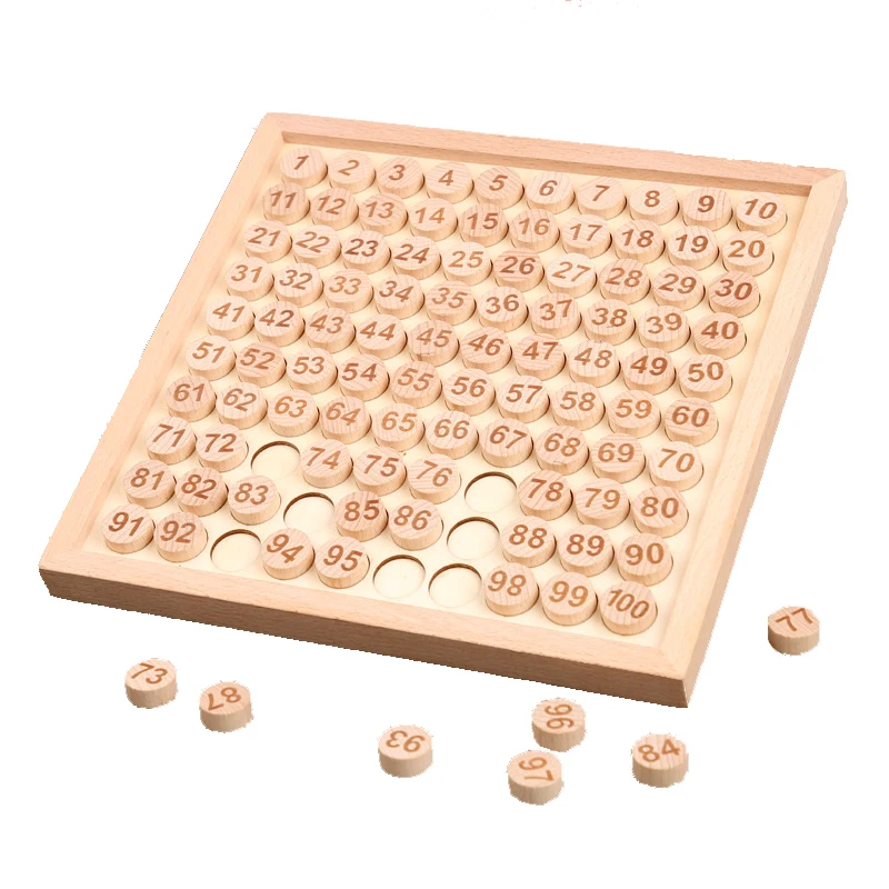 

Preschool 1-100 Counting Number Blocks Montessori Math Toys Digital Puzzle Board Wooden Educational Toy Arithmetic Teaching Aids