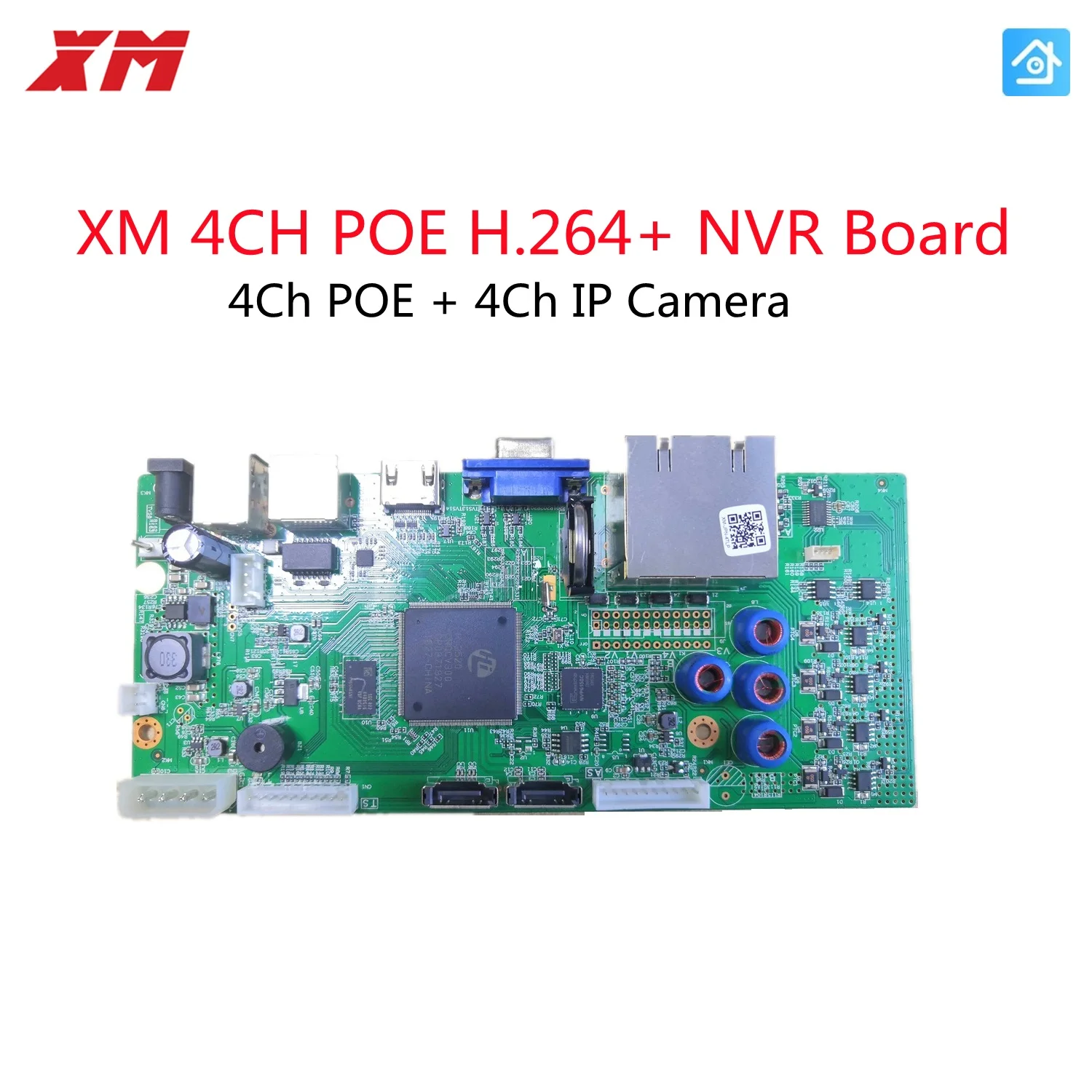 Сетевой видеорегистратор 4CH POE 1080P H.264 + сетевой видеорегистратор 8 каналов 2MP NVR HD выход Поддержка облачного приложения мобильный мониторинг ...