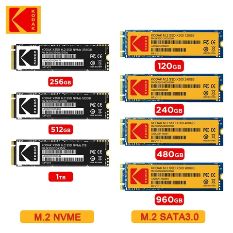 Внутренний твердотельный накопитель Kodak X350 M.2 NVME SSD 512 ГБ Серии Pcie три 2280 SATA3.0 AHCI 120 ГБ 480 ГБ 960 ГБ для ноутбука и настольного компьютера