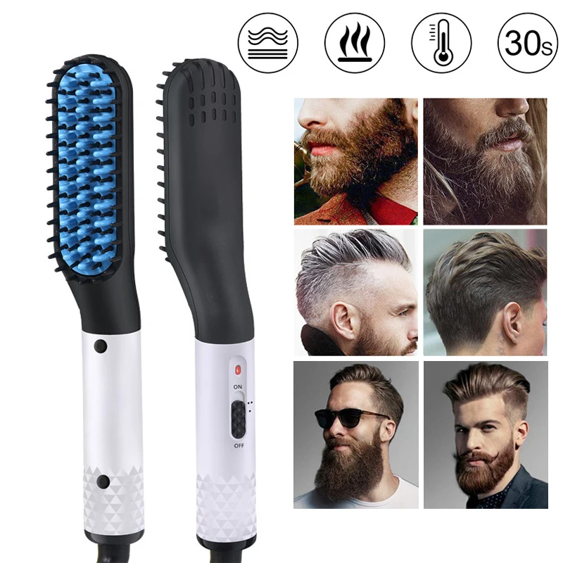 

Man Beard Hair Straightener Fast Heating Hair Brush Professional Styling Tools Multifunctional Hair Straightening Comb