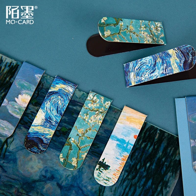 

Magnetic Bookmark A Gallery Series Art Handbook DIY Decorative Book Clips Fridge Magnet Cute Bookmarks for Books Stationery