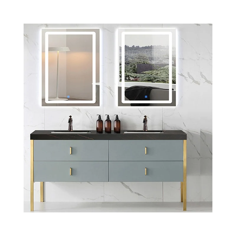 

Подвесной деревянный плавающий современный шкаф для хранения с 4 выдвижными ящиками для ванной комнаты с раковиной