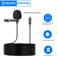 boya by m3 type c digital lavalier lapel microphone omnidirectional condenser mic 6m cable for smartphone tablets macbook record