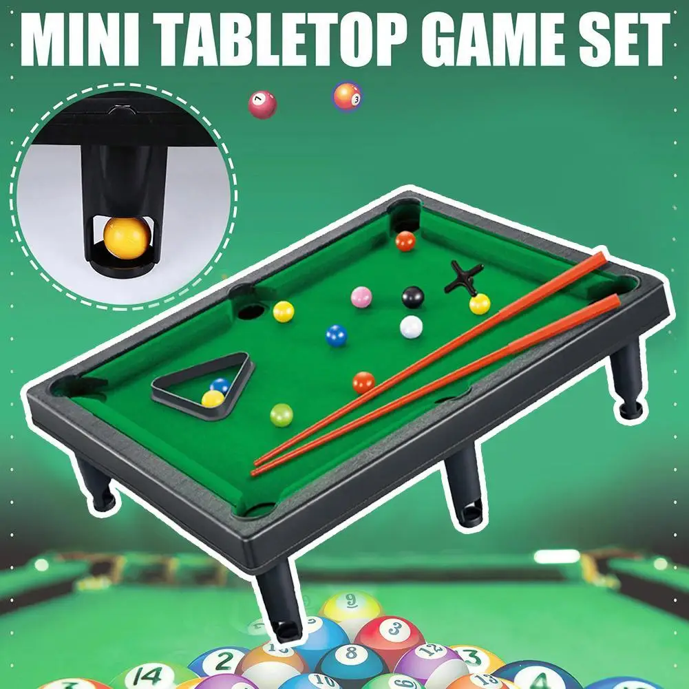 

Mini Tabletop Billiards Set Home Party Games Children Interaction Board Games Play Sports Balls Sports Toys Family Entertainment