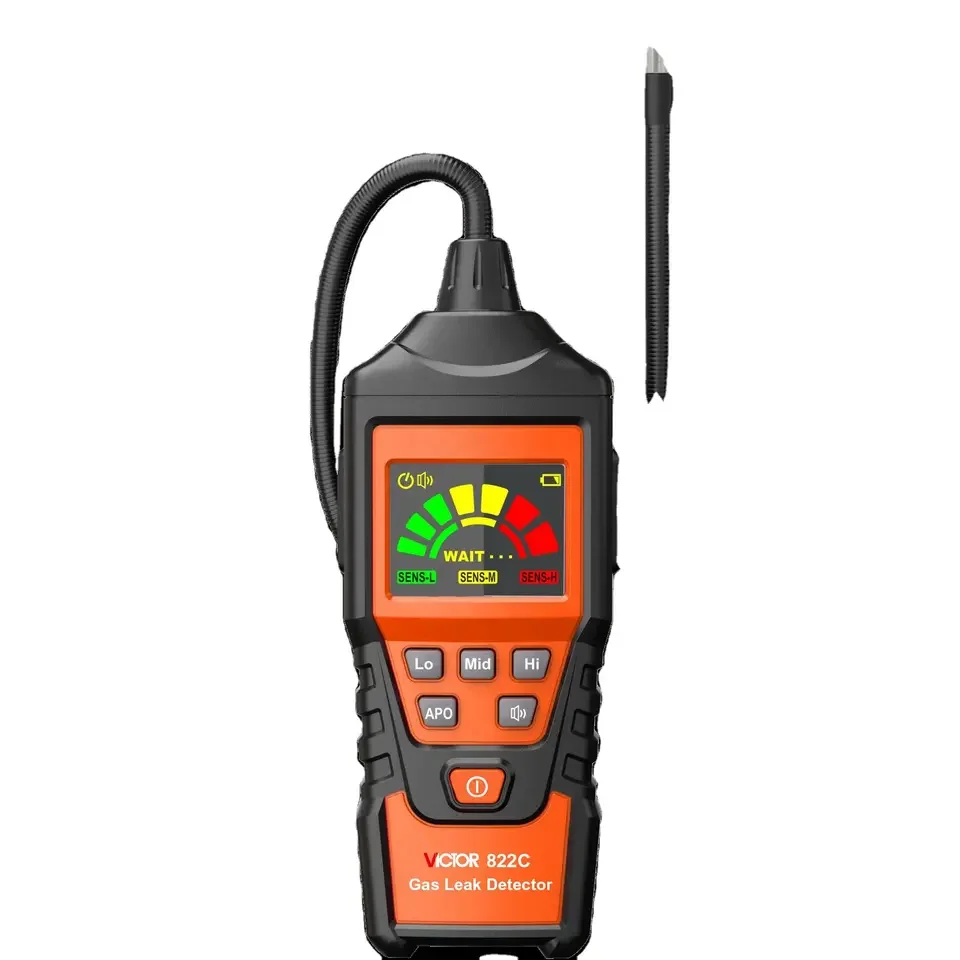 

Детектор Утечки Газа VICTOR 822C/822D, анализатор горючих и легковоспламеняющихся природных воздухов, видимый звуковой сигнал, умный датчик