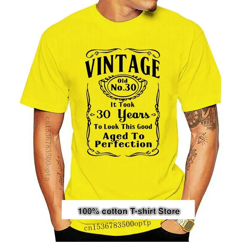 

Camiseta divertida Vintage para hombre, Camisa de algodón con cuello redondo, 30 cumpleaños, 30 años, nueva