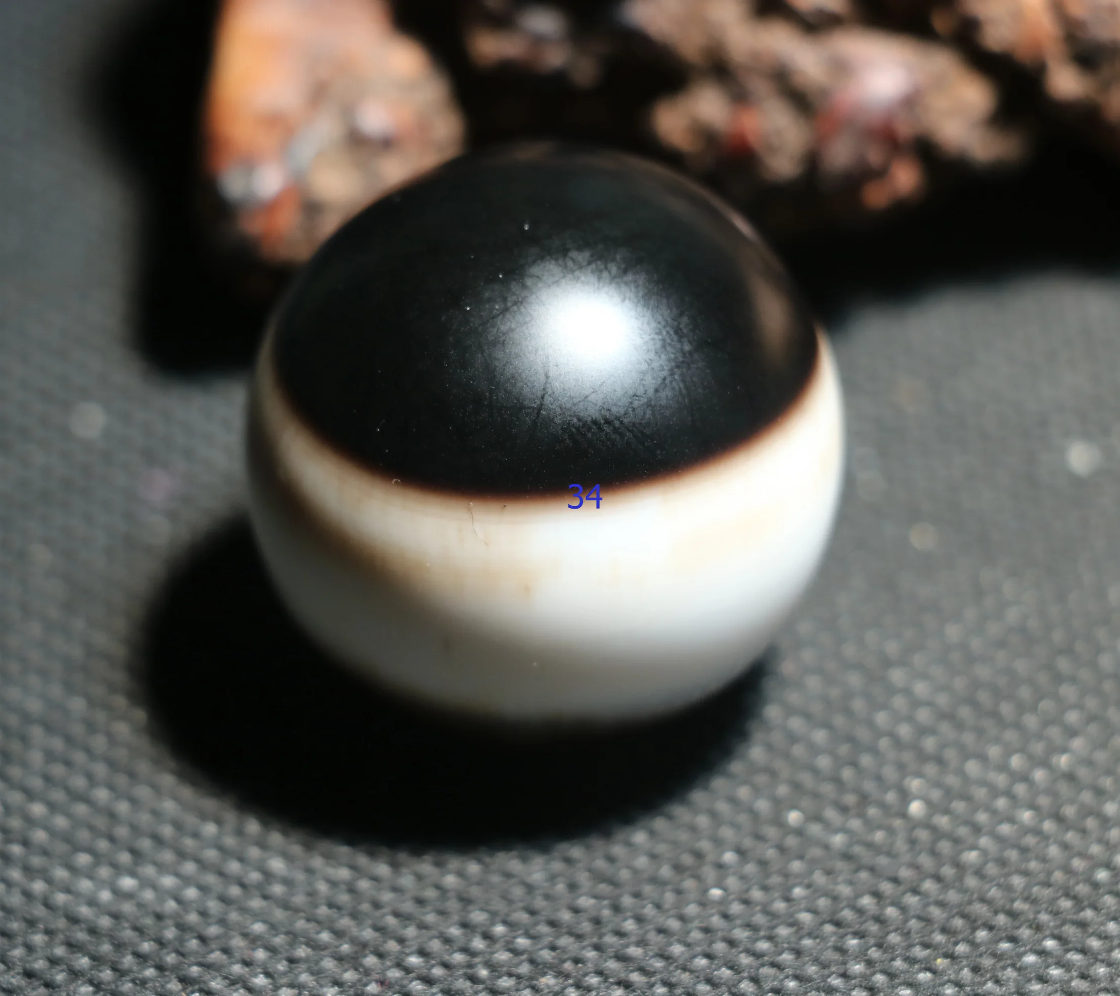 

Волшебный Тибетский Старый Агат Инь Янь 1 широкая линия шар Сфера большие бусины дзи амулет A LKbrother талисман