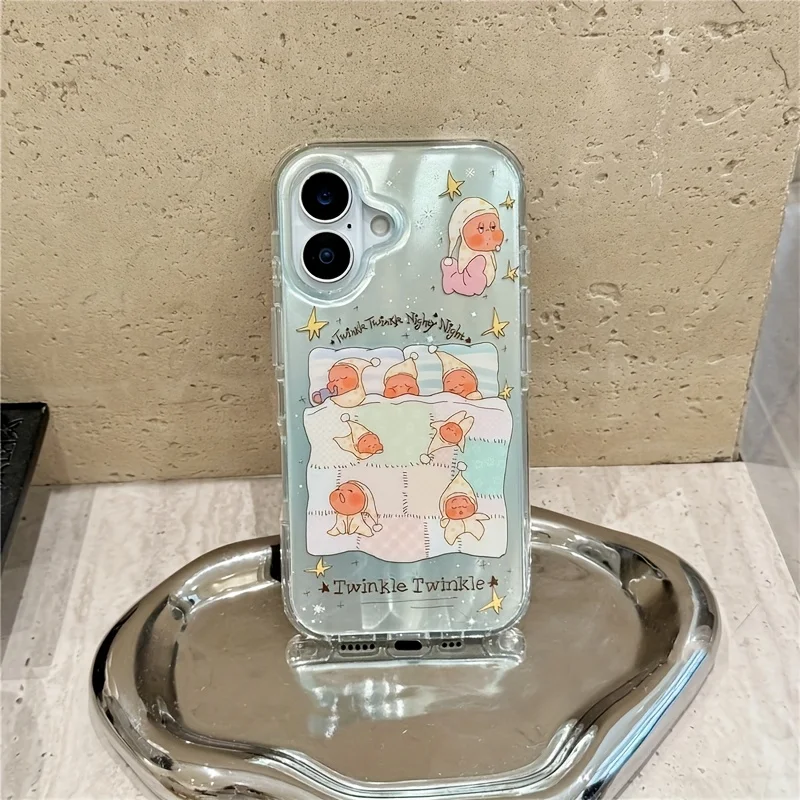 Фото Чехол для телефона Cute Sleepy Twinkles Twinkles для Samsung Galaxy S25 S24 S23 S22 S21 FE Ultra Plus 4G 5G с текстурой перьев, задняя крышка №2