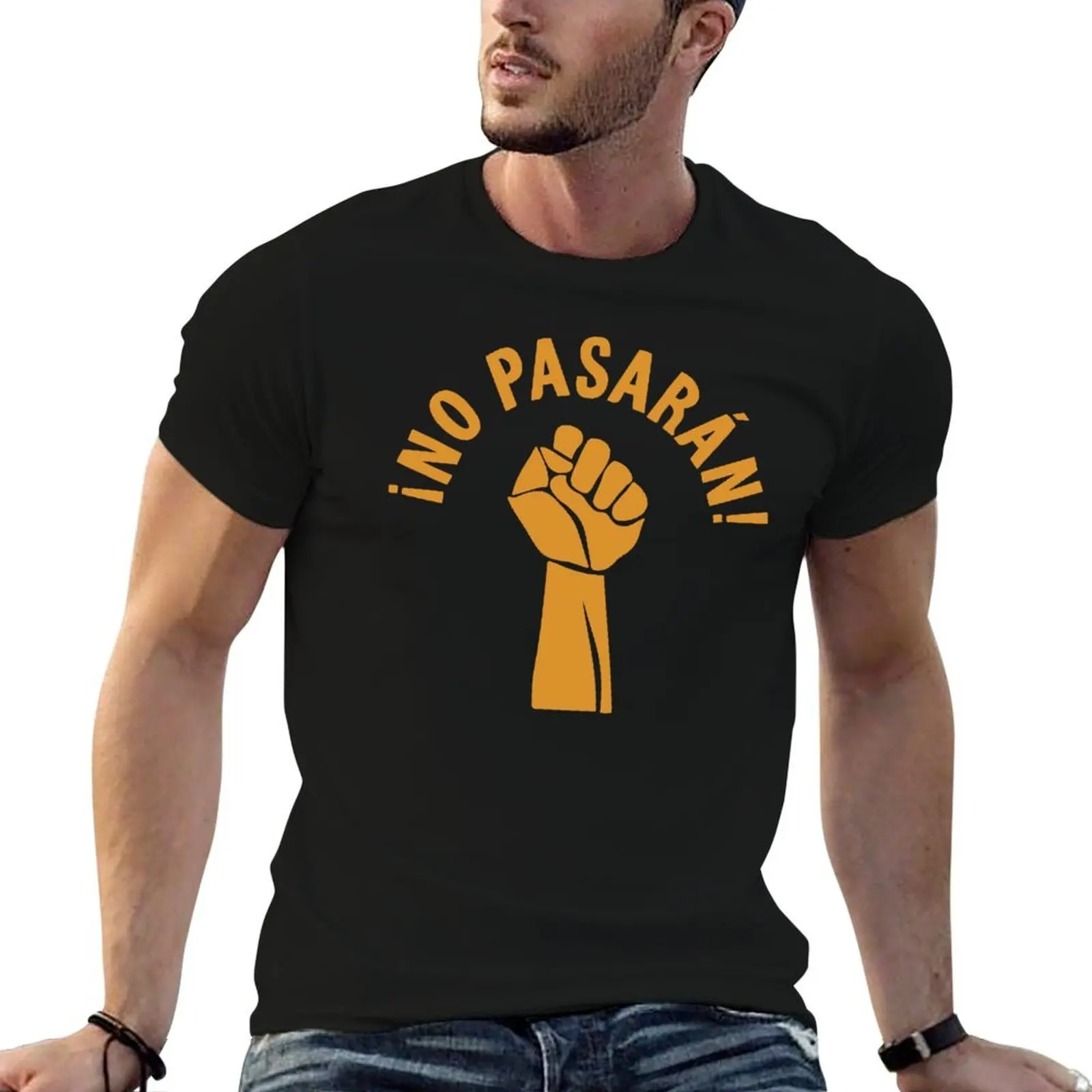 Фото Футболка No Pasaran UK с минималистичным художественным принтом №1