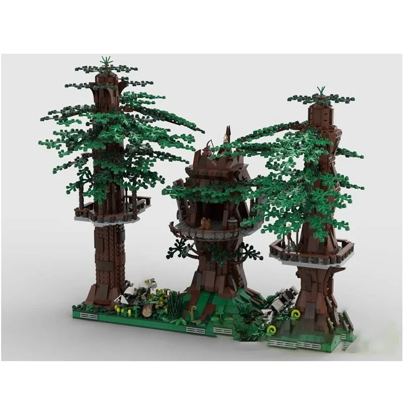 Фото Модульный конструктор Star Movie Model Moc: Деревня Эуоков, технологичные блоки, рождественский подарок, игрушка для самостоятельной сборки №3