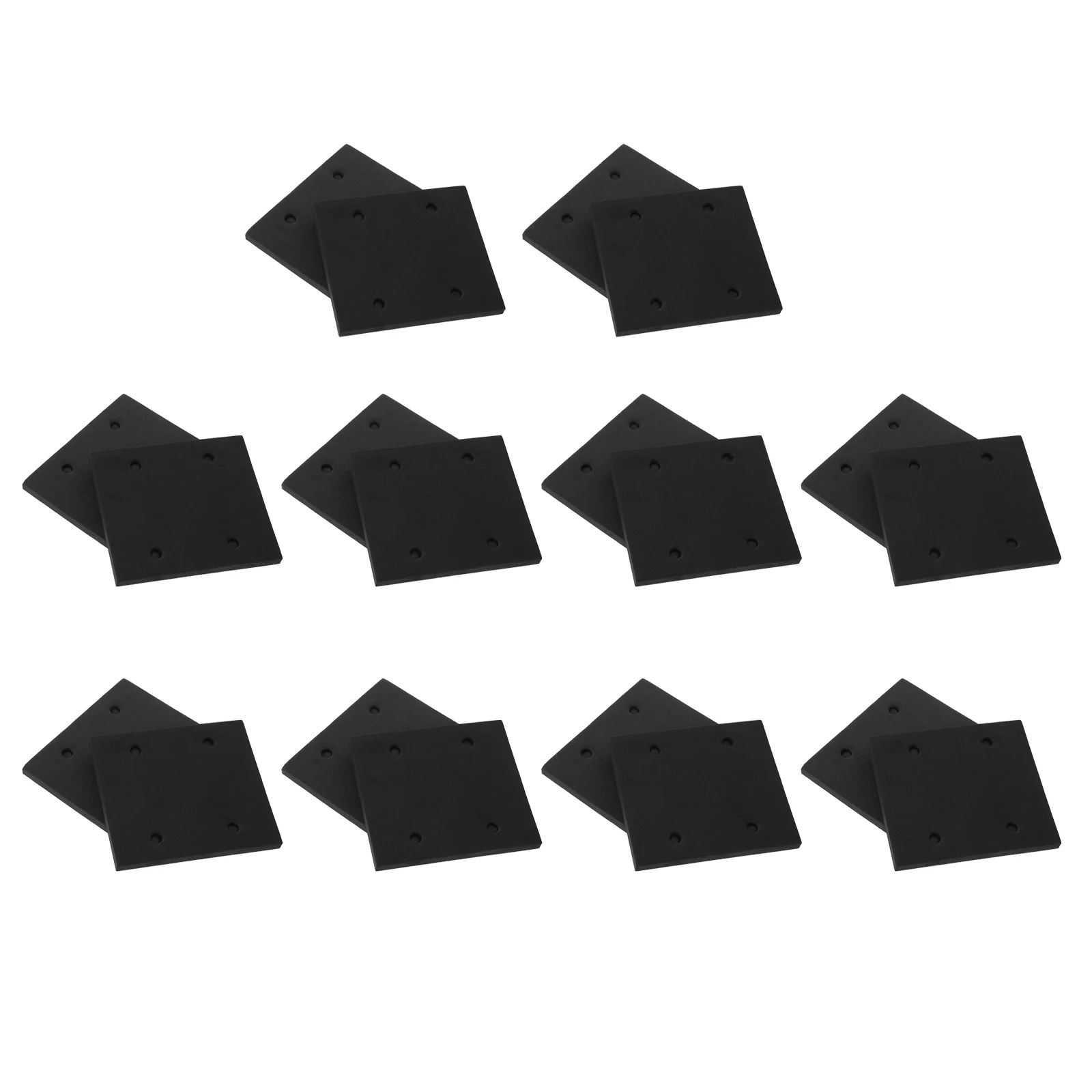 

20 Pcs Sander Pad Practical Rectangle Replacement Adhesive Black Sponge Pad Sponge Mat for Sander Reduce Noise