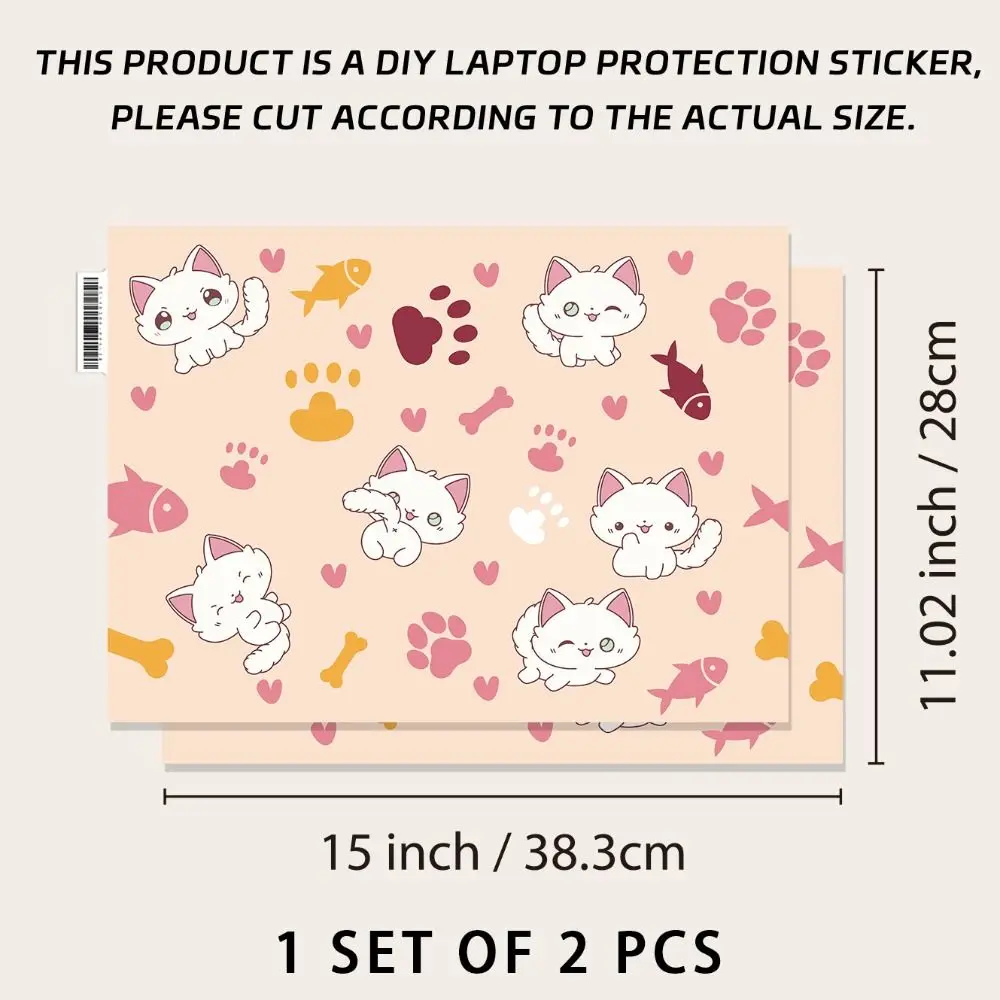 DIY 15-дюймовые наклейки для ноутбука Cute Cat A + C боковой чехол Macbook/HP/Dell/Lenovo/Acer/ASUS