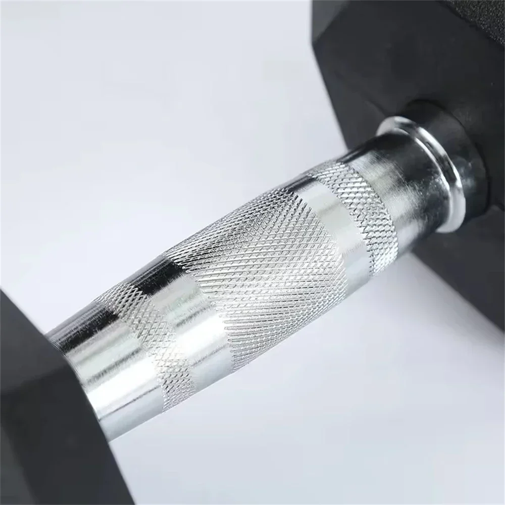 Высококачественные черные резиновые гантели для тренажерного зала и фитнеса 5 кг