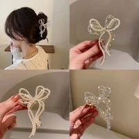 girls hair accessories headwear styling tools rhinestones hollow out barrettes hair clips pearl hair claw bow hairpins