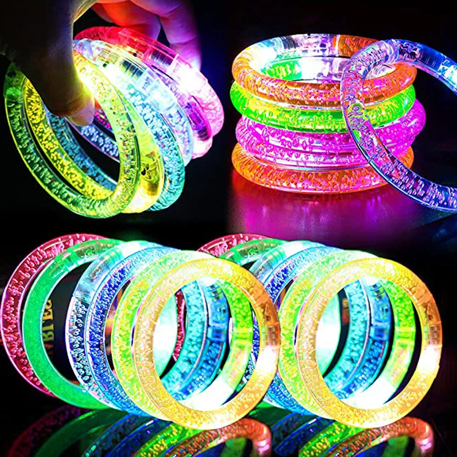 

10/20/30/40/50 Pcs Led Bracelets Wristbands Glow In The Dark Party Supplies Neon Light Up Bracelet Toys Wedding Party Favor