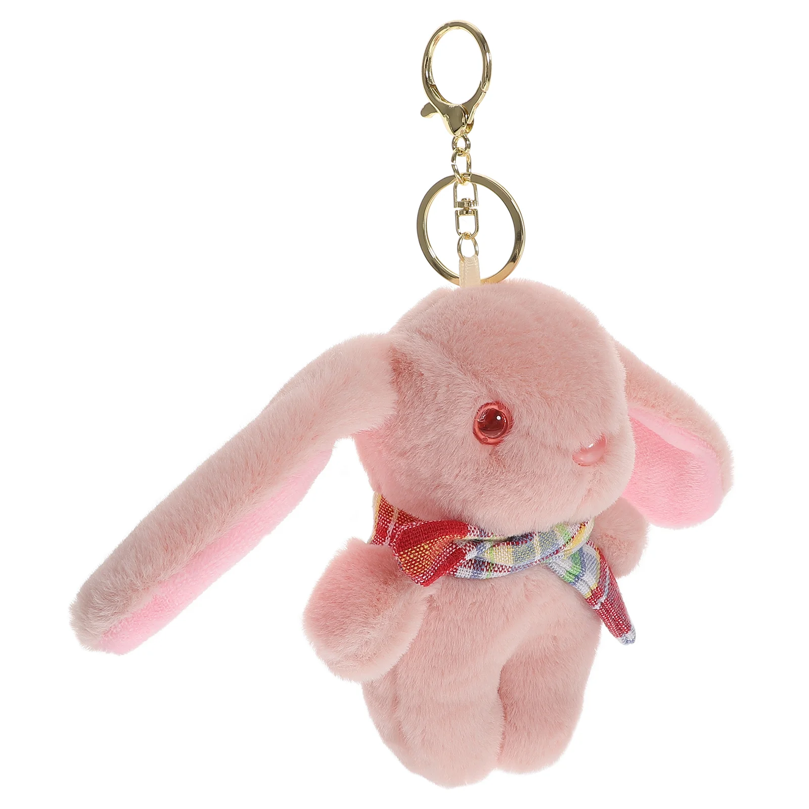 

Rabbit Keychain Bunny Toys Plush Pendant Decorative Baby Ring Ornament Car Faux Fur Hanging Lovers Cartoon