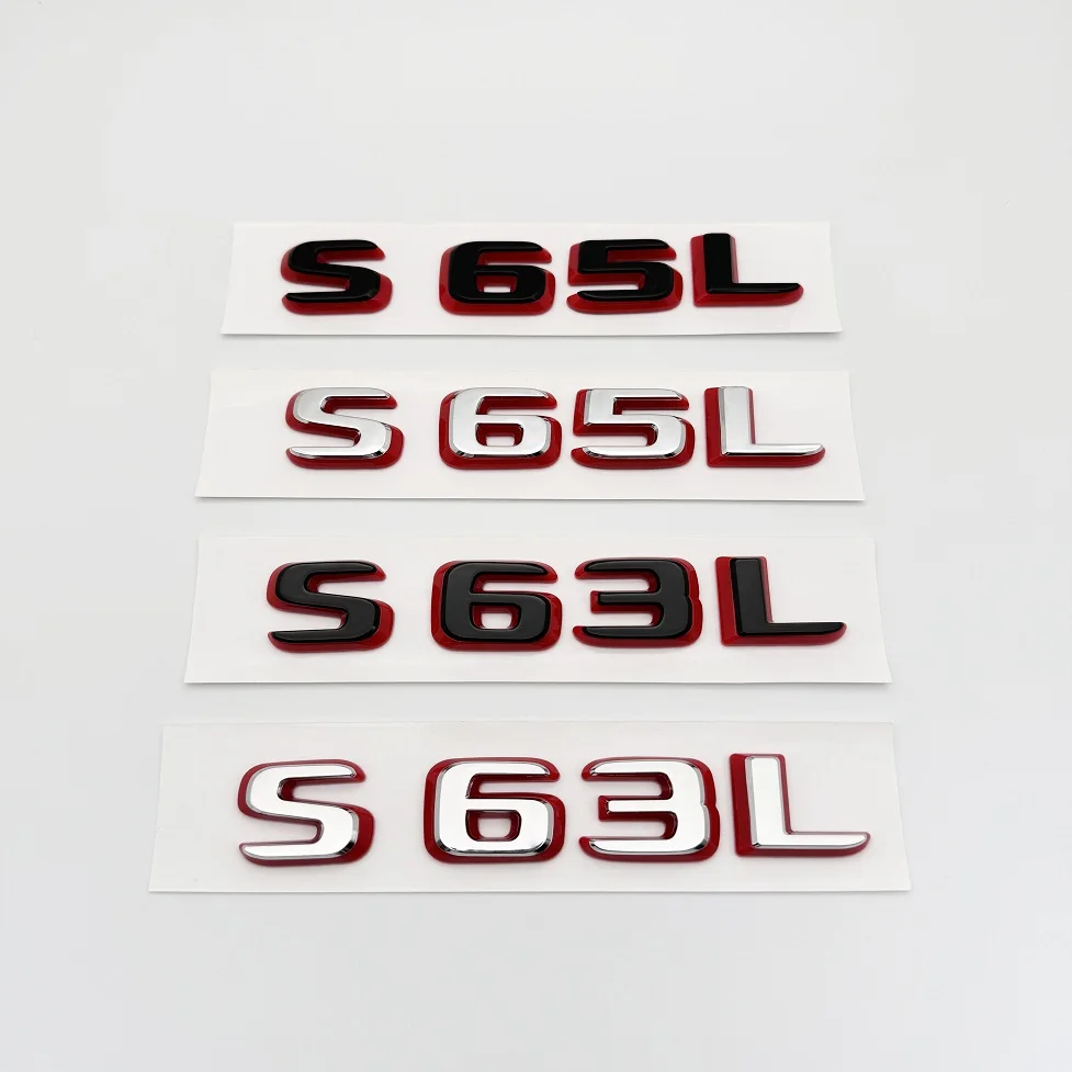 2024 Новый стиль двухцветные буквы цифры S63 S65 S63L S65L эмблема из АБС-пластика для Mercedes