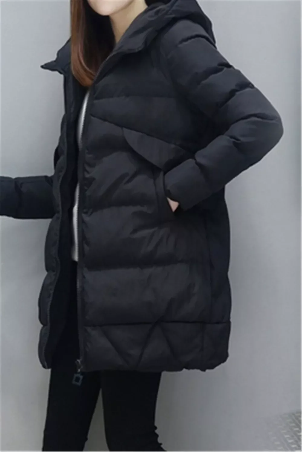 New2022 Fashion Long parkas winter Down Cotton Jacket Coat Lady Leisure style Jacket Pocket Hooded Warm Coats Winter jacket wome