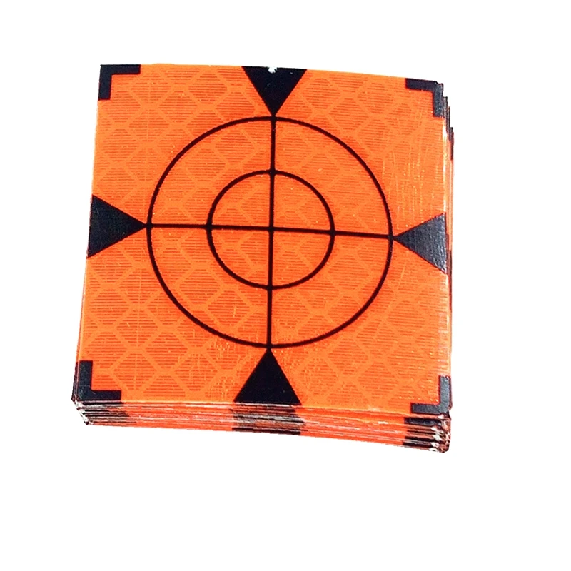 

100pcs Orange Triangle Color Reflector Sheet Size 20 30 40 50 60 80mm Reflective Tape Target For Surveying Total Station