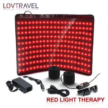 LOVTRAVEL LED Red Infrared Light Therapy Belt Portable Photontherapy Pad for Full Body Pain Relief Weight Loss Skin Care Device