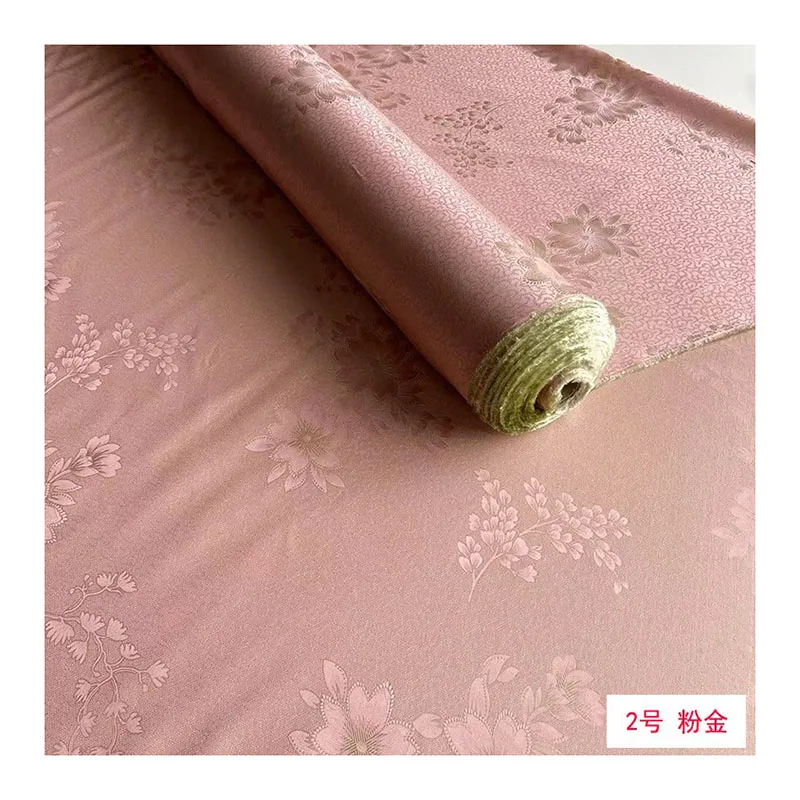 Шелковая жаккардовая ткань на дворе 24Momme ширина 114 см шелковая тутового цвета для