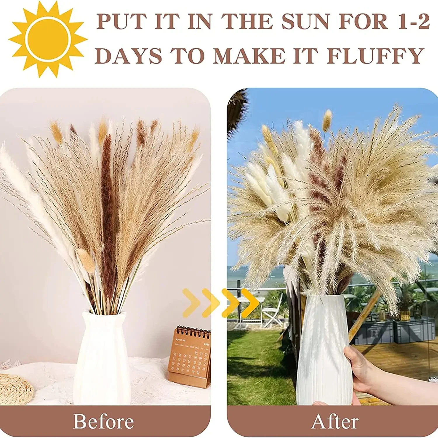 Натуральная пампасная трава зайчик хвост свадебный букет Искусственные цветы