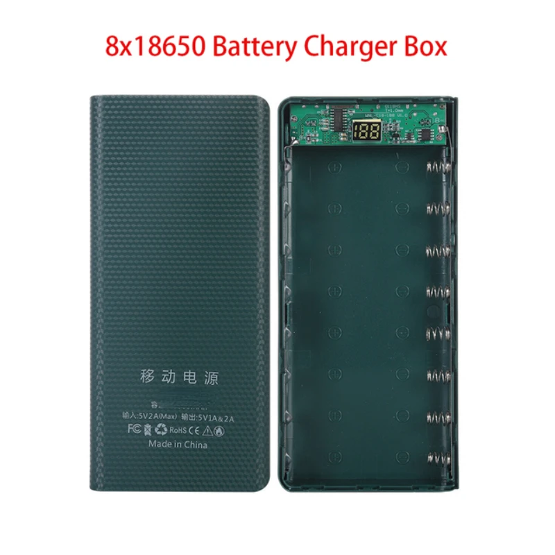 

Fast Charging 18650 Power Bank 20000mAh USB Type C 5V Cases Battery Charge Box Without Battery For iPhone