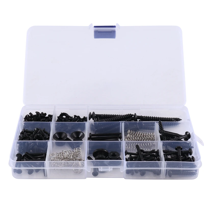 

Screw Sleeve Box Guitar Bass Guitar Pickguard Screws Cover Plate Screw Accessories Screw Back Buckle Set 262PCS