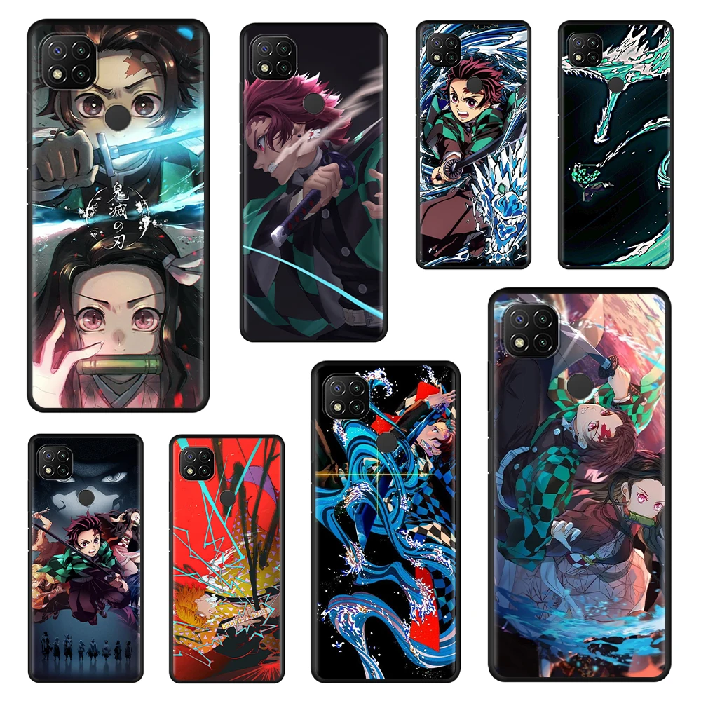 

Demon Slayer Cartoon Case Cover for Xiaomi Redmi Note 10 11 11S 11E 11T 11S 9C 10C 10A 8 9 8A Pro Pro+ Trend Fashion Original