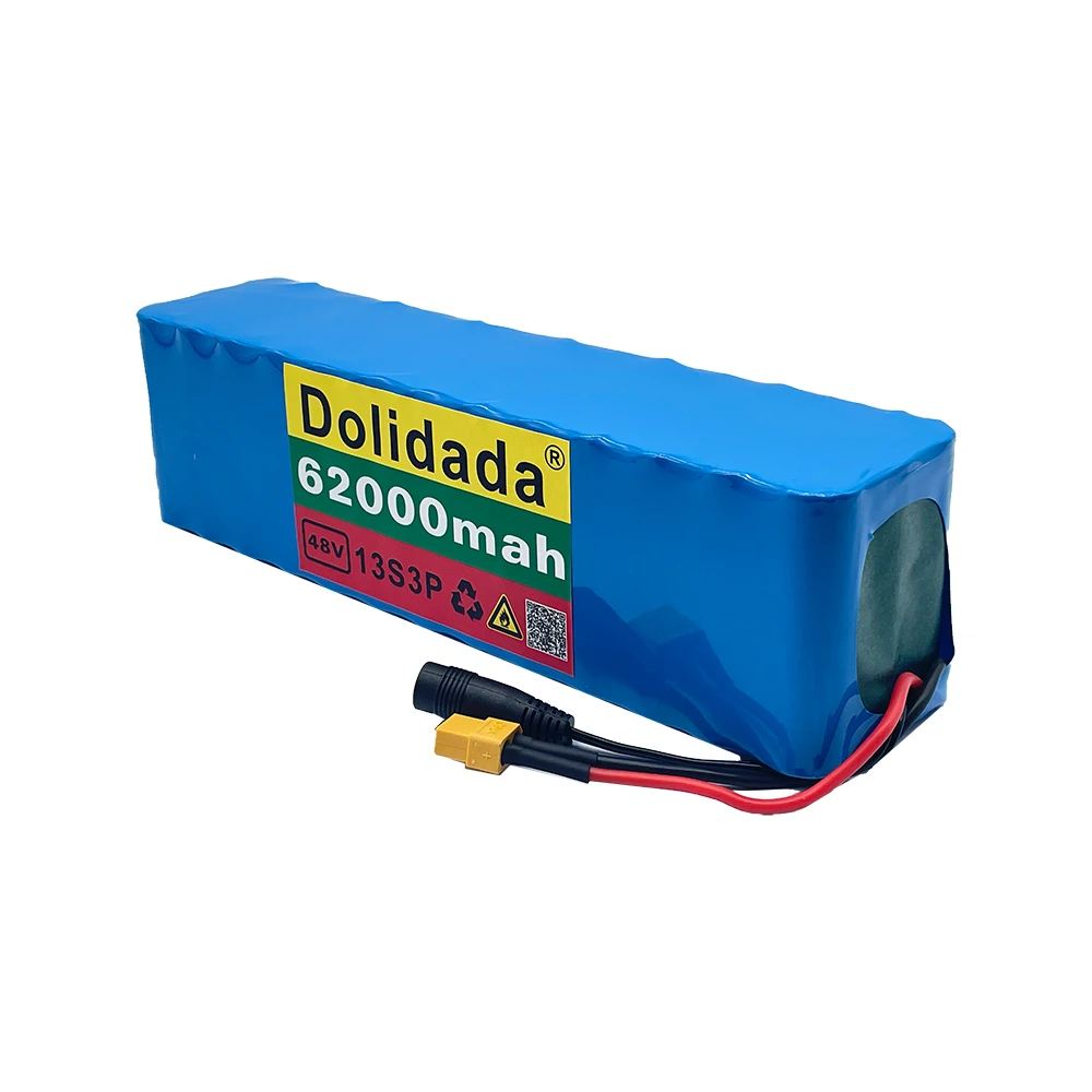 Фото Литий-ионный аккумулятор XT60 48V62Ah 1000W 13S3P 48V для электровелосипеда 54,6 V электрический скутер с Bms + 54,6 V Lader №4